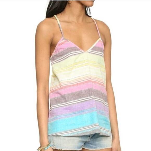 Mara Hoffman Gauze Rainbow Stripe Tank Top XS - Picture 6 of 7